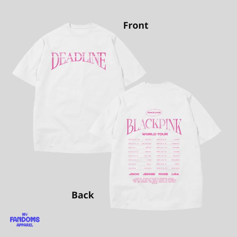 BLACKPINK “Deadline” Pro Club Shirt – Fanmade K-Pop Inspired Oversized Tshirt