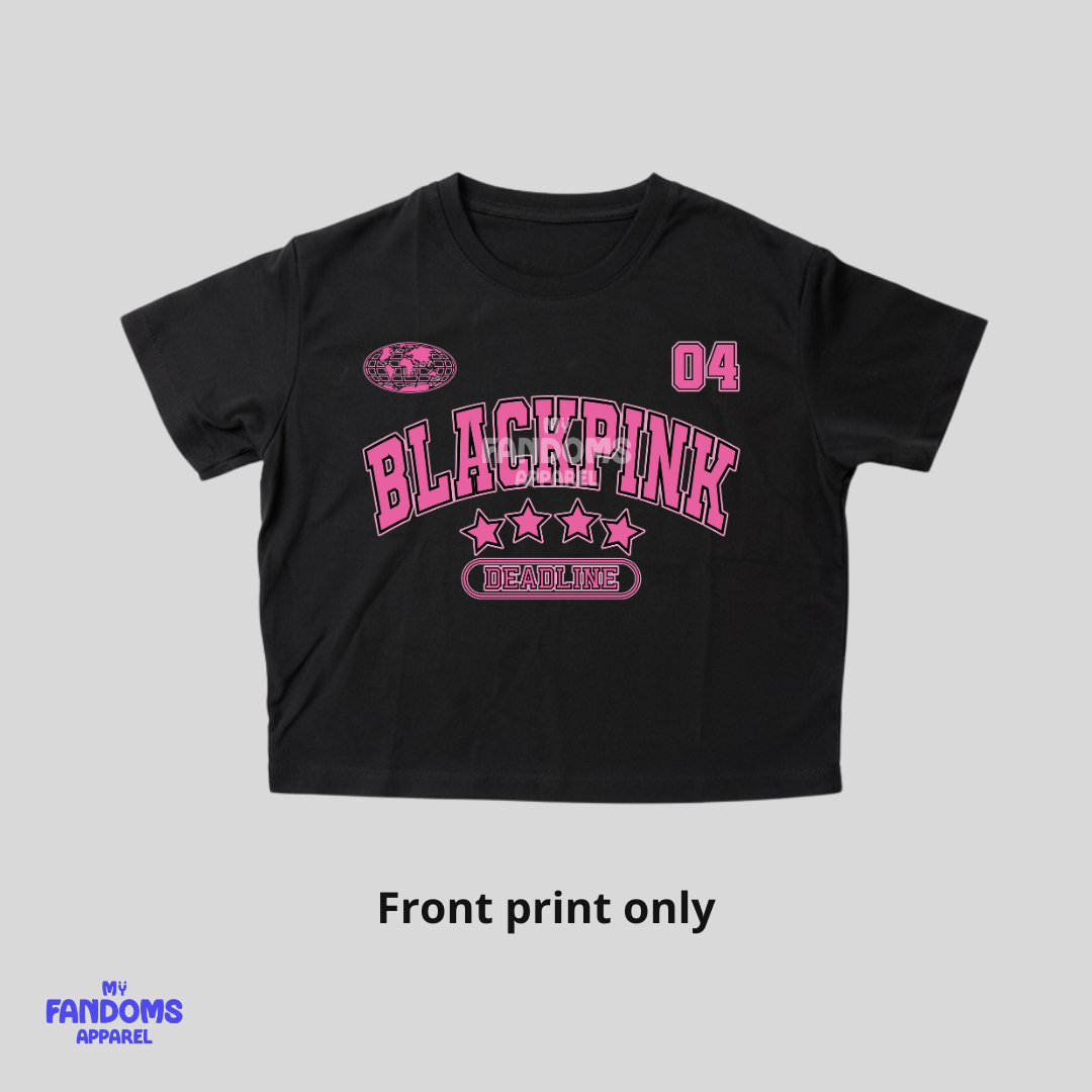BLACKPINK “Varsity” Crop Top | K-Pop Inspired Fanmade Shirt
