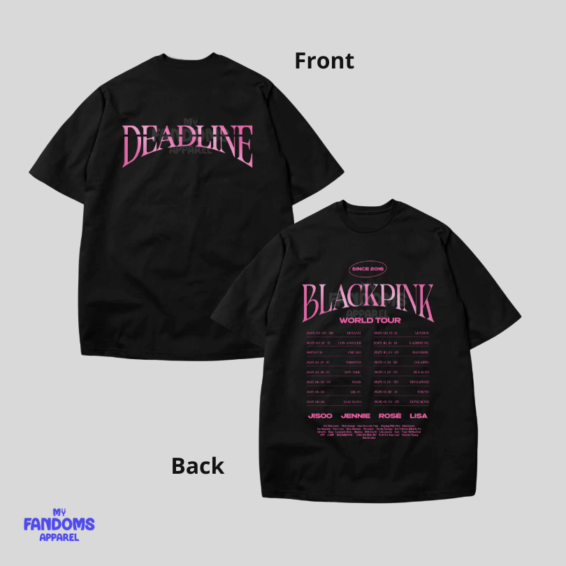 BLACKPINK “Deadline” Pro Club Shirt – Fanmade K-Pop Inspired Oversized Tshirt